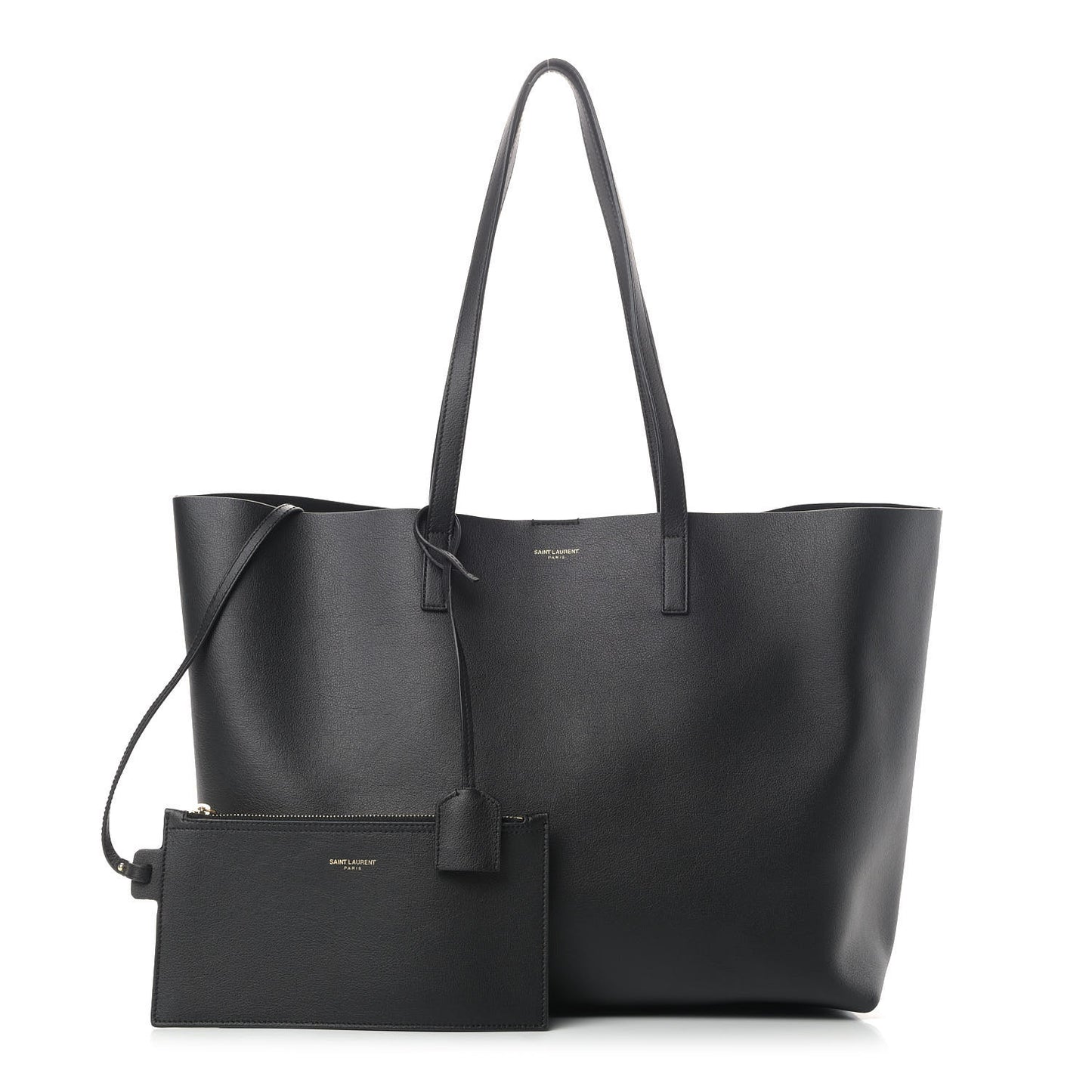 Calfskin Large Shopping Tote Black