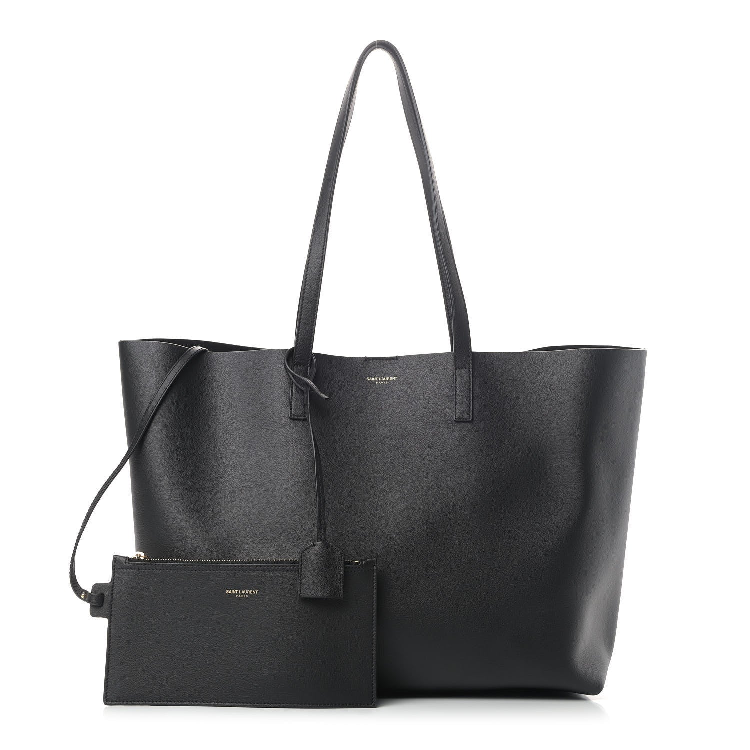 Saint Laurent Calfskin Large Shopping Tote Black 1 of 5
