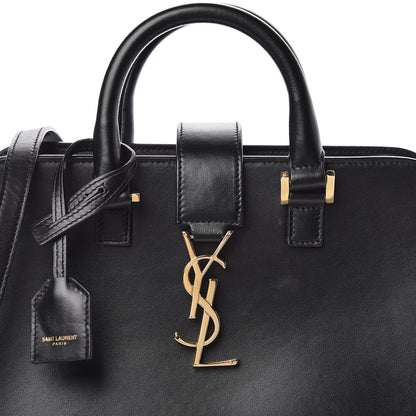 Saint Laurent Calfskin Monogram Baby Cabas Black 8 of 11