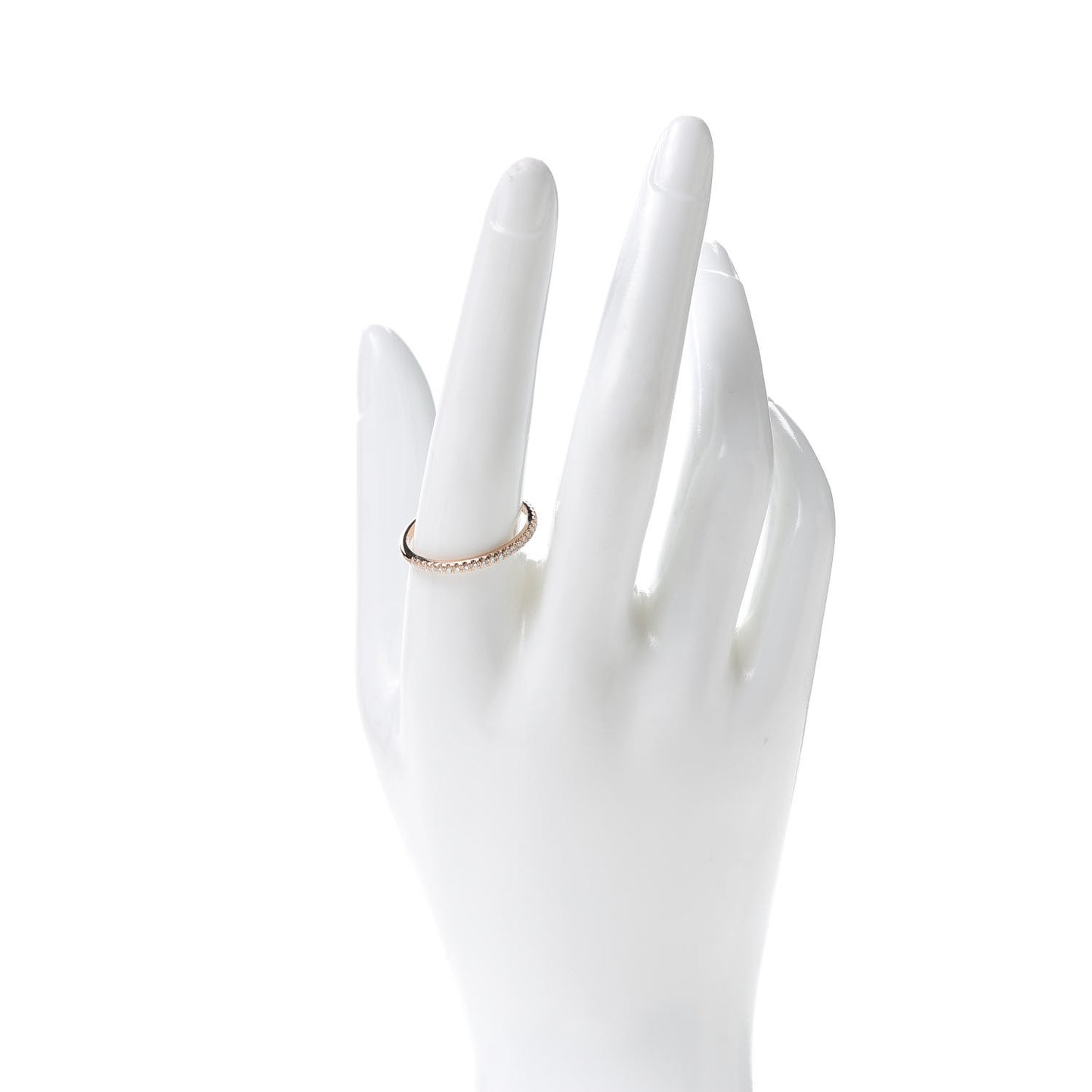 18K Rose Gold Diamond .20ctw Soleste Half Eternity Band Ring 62 10