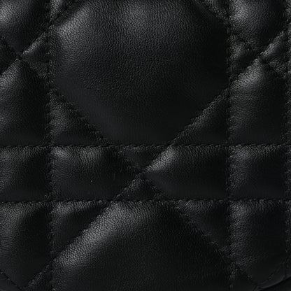 Christian Dior Lambskin Cannage Micro Dior Vibe Hobo Bag Black 6 of 8