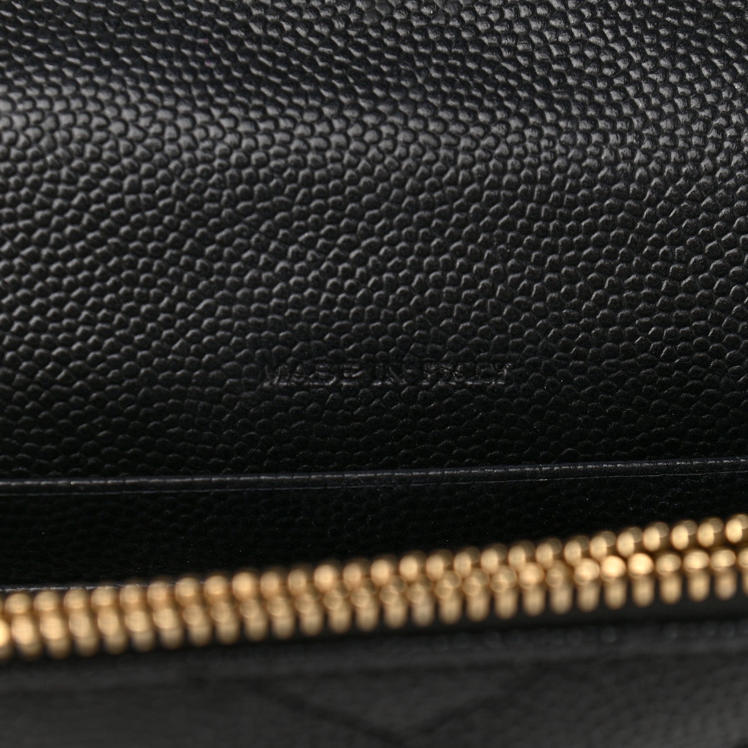 Saint Laurent Grain De Poudre Matelasse Chevron Monogram Envelope Chain Wallet Black 7 of 12