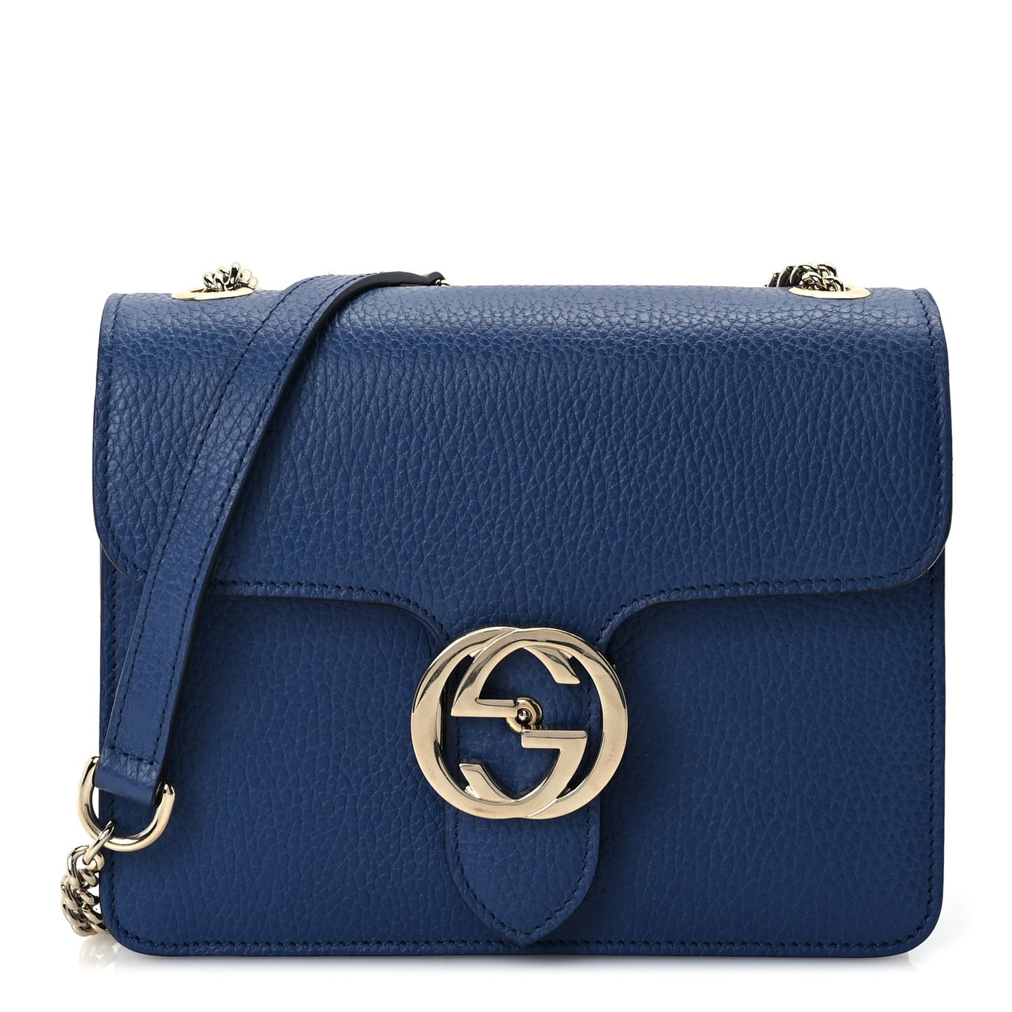 Dollar Calfskin Small Interlocking G Shoulder Bag  Caspian