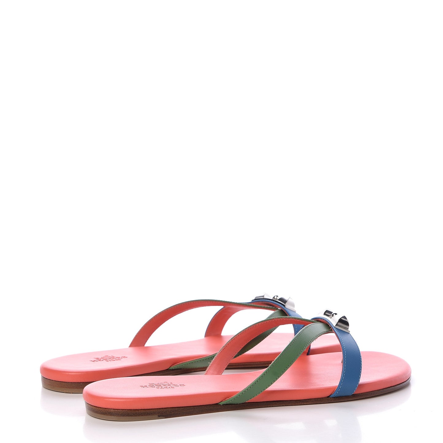 Nappa Calfskin Corfou Sandals 37 Multicolor Celeste