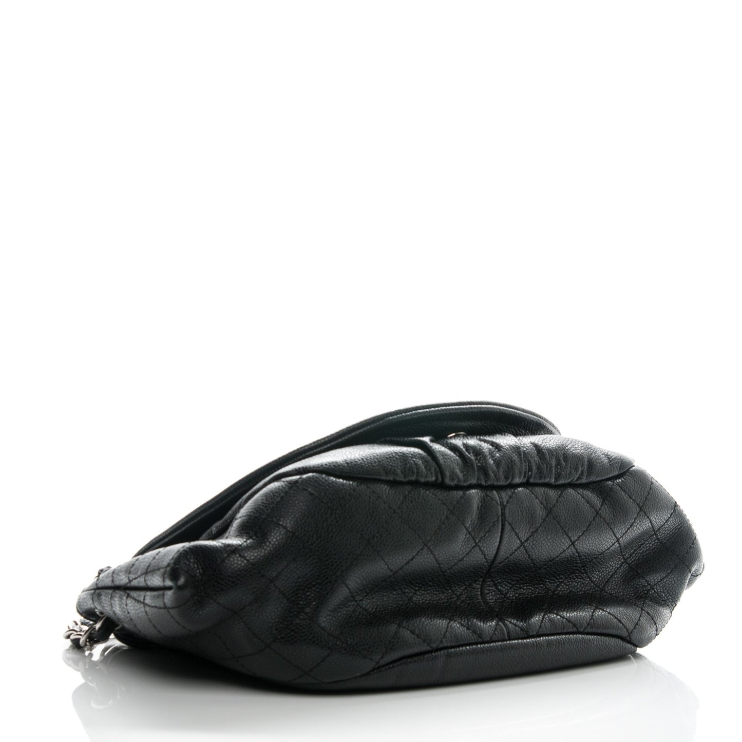 Caviar Half Moon Large Flap Black