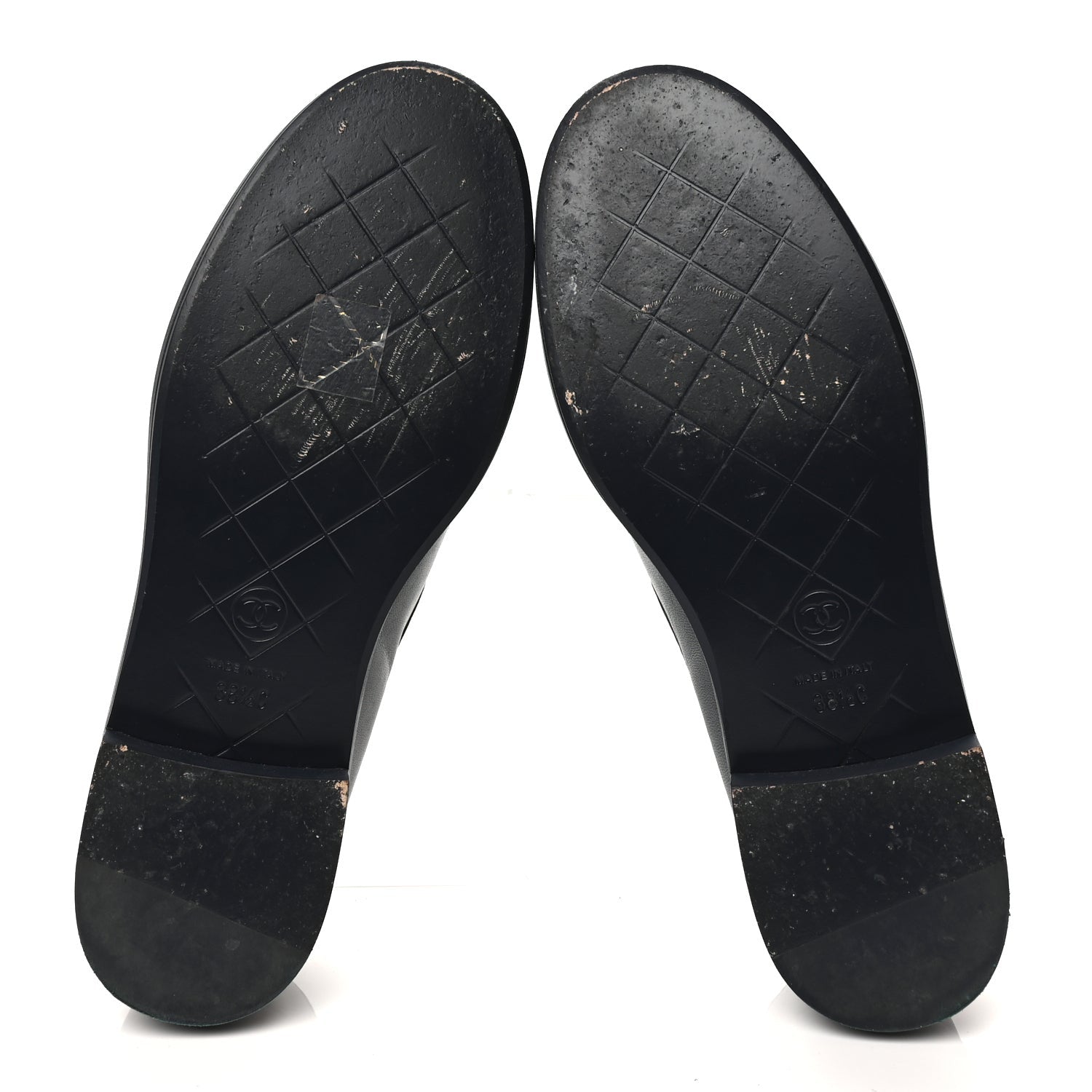 Chanel Lambskin Quilted CC Turnlock Loafers 38.5 Navy 6 of 11