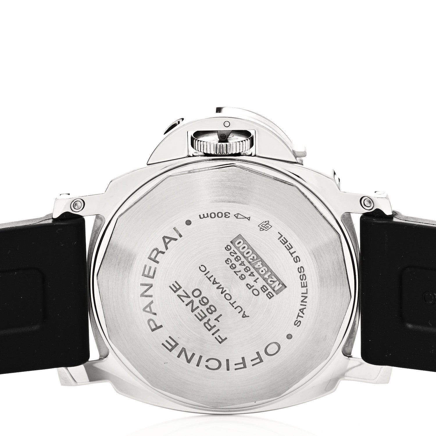 Panerai Stainless Steel Rubber 45mm Luminor Marina Automatic Watch Black PAM00104 4 of 7