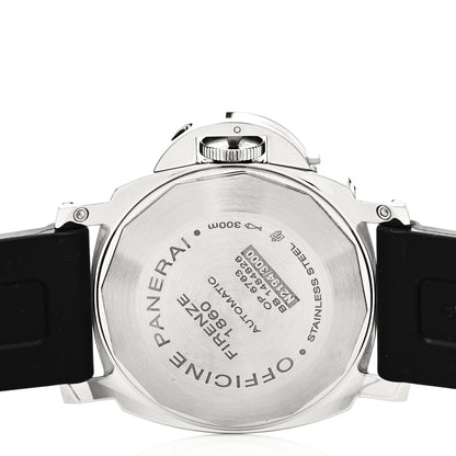 Panerai Stainless Steel Rubber 45mm Luminor Marina Automatic Watch Black PAM00104 4 of 7