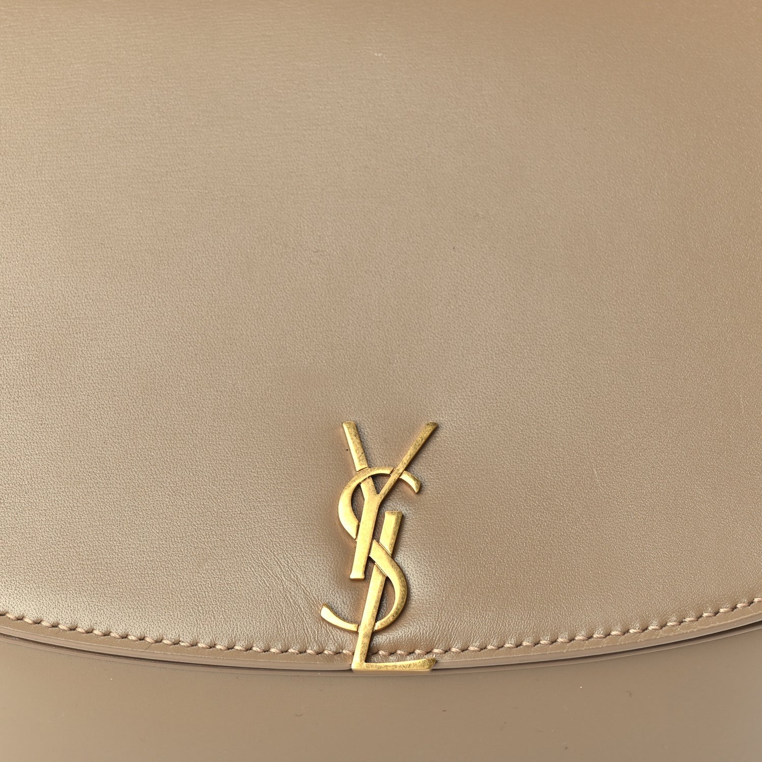 Saint Laurent Box Calfskin Voltaire Top Handle Bag Dark Toffee 6 of 8