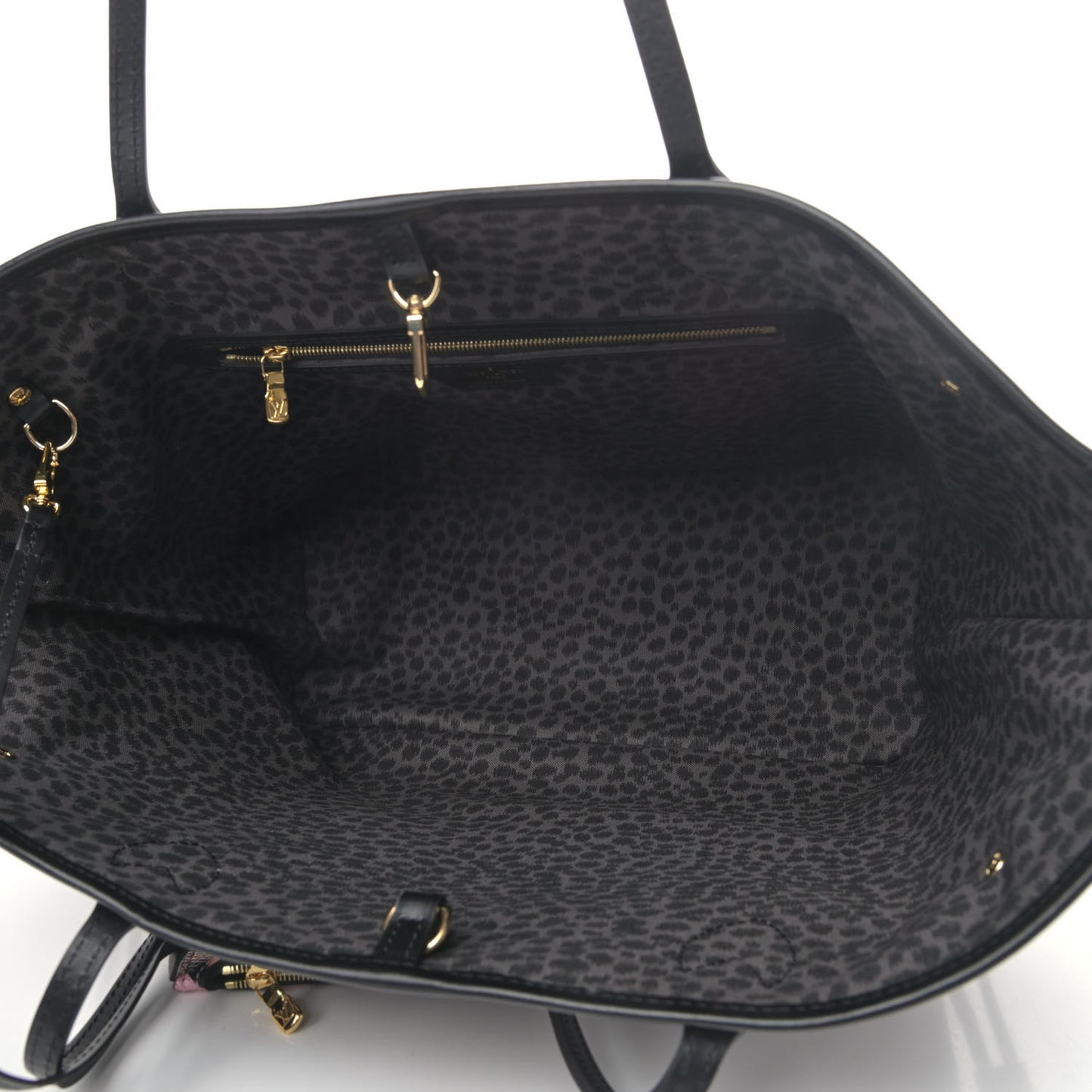 Monogram Giant Wild At Heart Neverfull MM Black