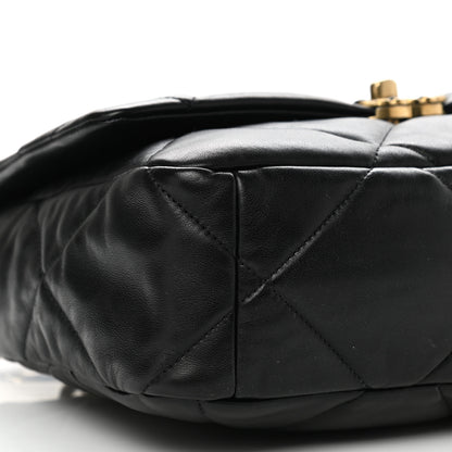 Chanel Lambskin Quilted Large Chanel 19 Flap Black 9 of 10
