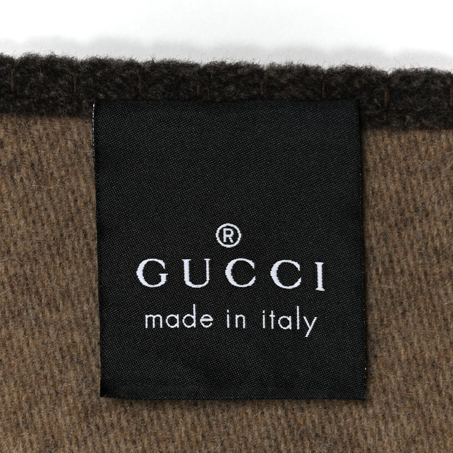 Gucci Wool Cashmere GG Monogram Blanket Brown 3 of 3