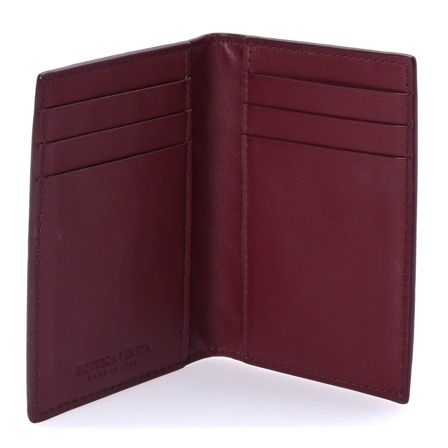 Bottega Veneta Nappa Maxi Intrecciato Bi-Fold Card Holder  Barolo 6 of 7