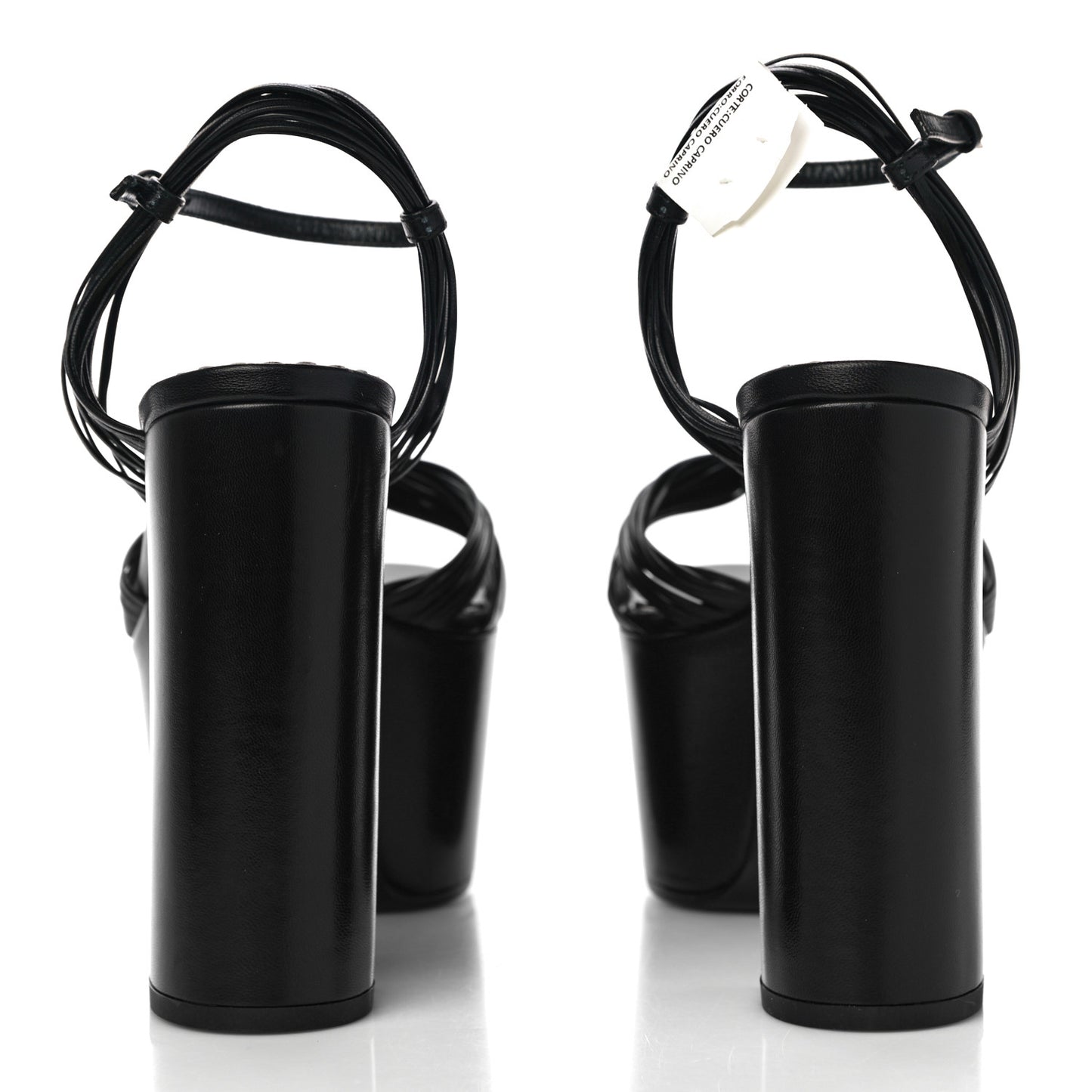 Malaga Kid Crawford Knotted Strap Platform Sandals 38.5 Black