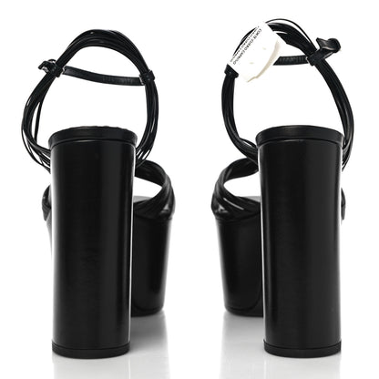 Gucci Malaga Kid Crawford Knotted Strap Platform Sandals 38.5 Black 6 of 12