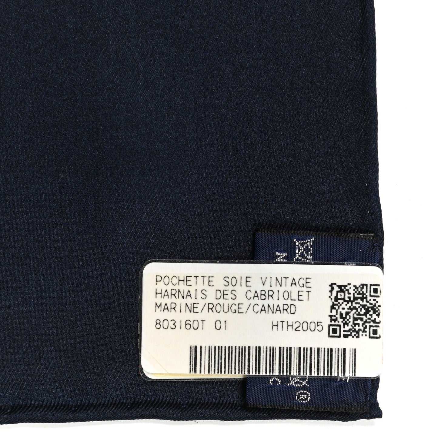 Silk Harnais Des Cabriolet Pocket Square Marine Rouge Canard