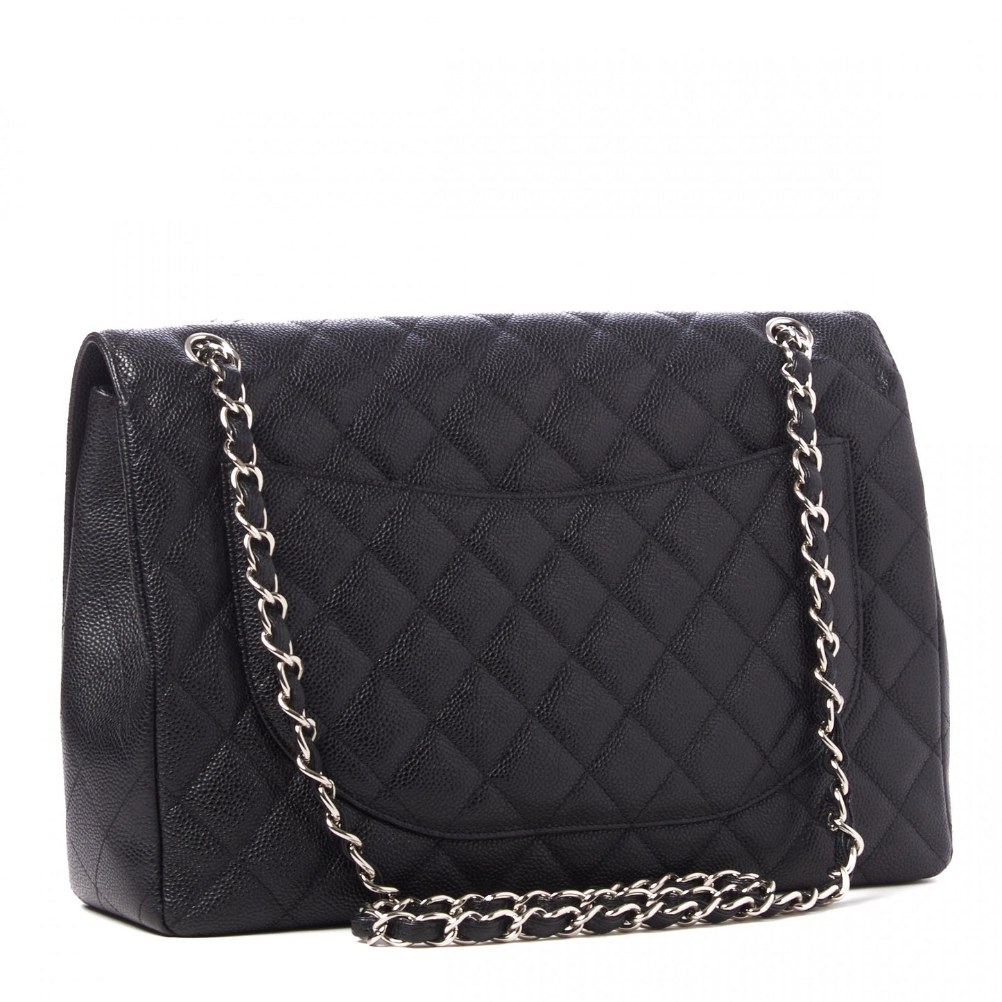 Caviar Quilted Maxi Single Flap Black