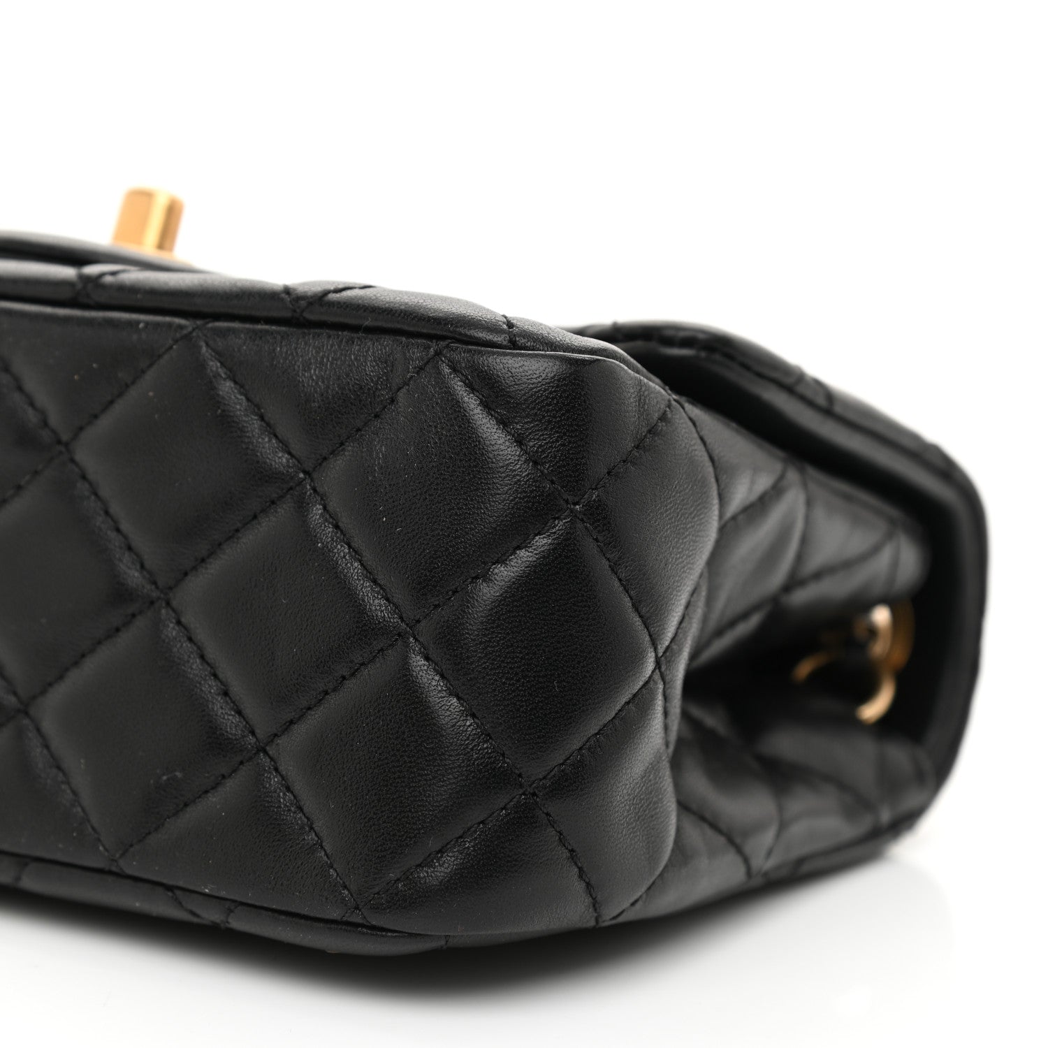 Chanel Lambskin Quilted Mini Pearl Crush Flap Black 9 of 10