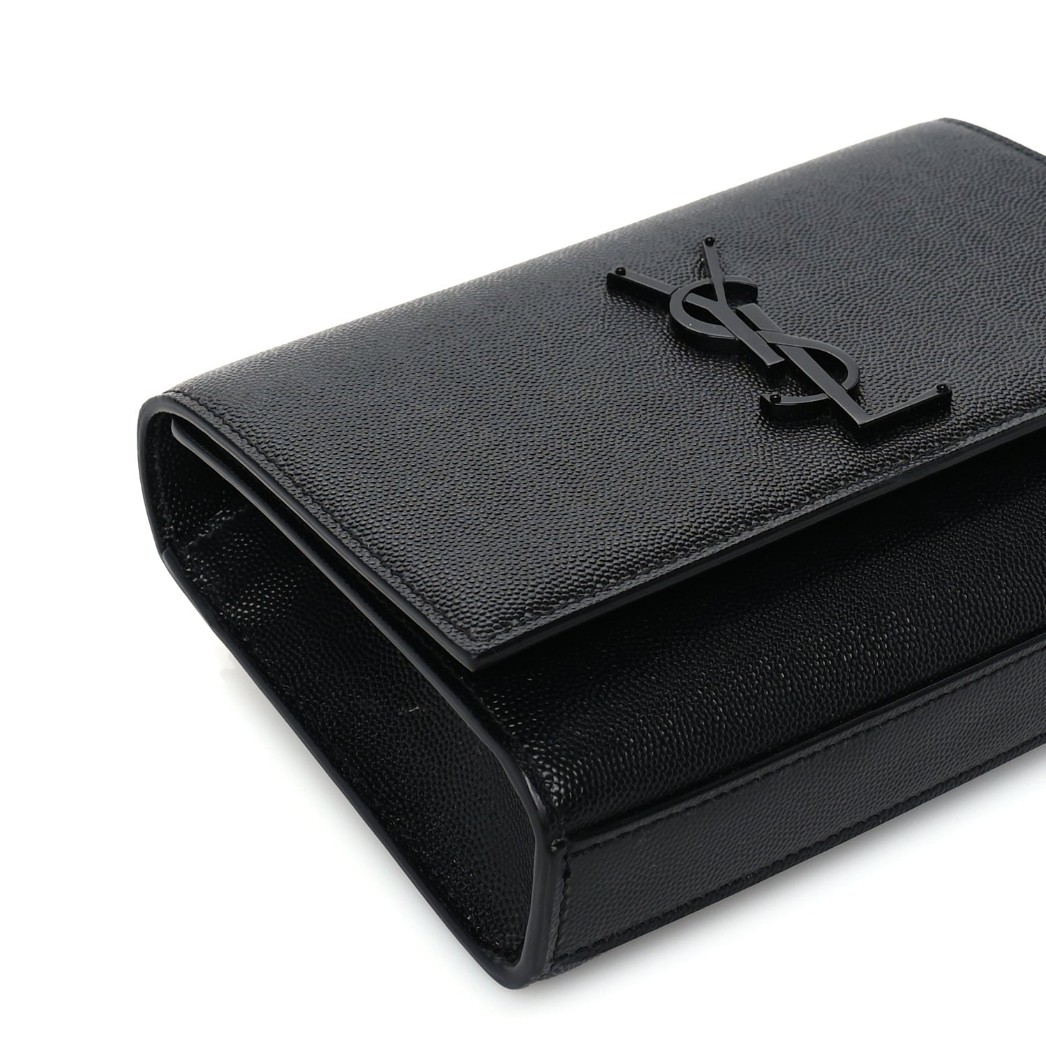 Saint Laurent Grain De Poudre Small Monogram Monochrome Kate Satchel Black 7 of 8