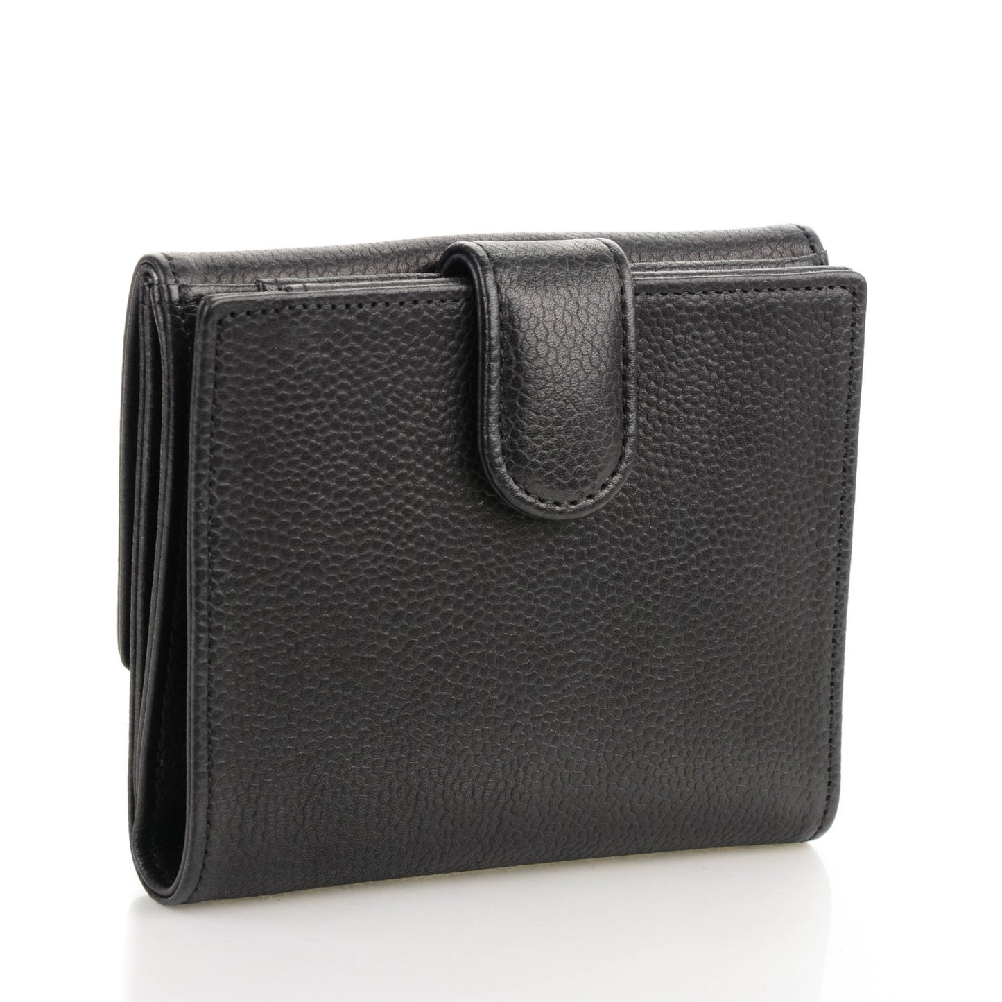 Caviar Timeless CC Compact French Wallet Black