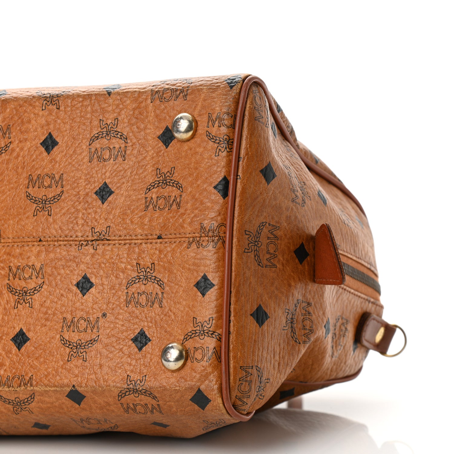 MCM Visetos Essential Boston Bag Cognac 8 of 12