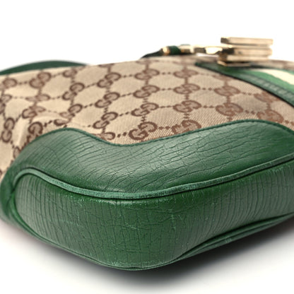 Gucci Monogram Web Junco Small Hobo Green 8 of 13