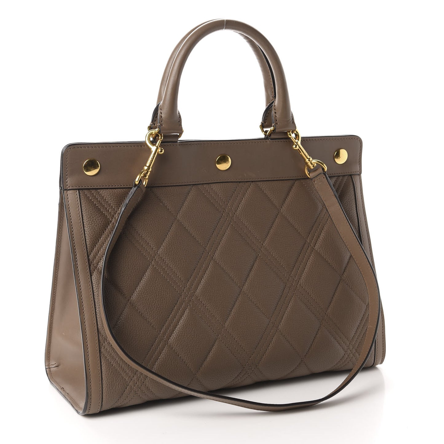 Small Classic Grain Quilted Marylebone Tote Clay