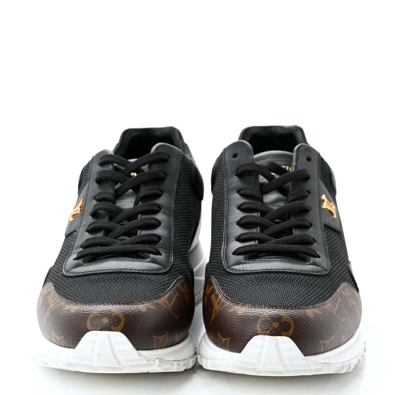 Louis Vuitton Monogram Mens Run Away Sneakers 9 Black 2 of 10