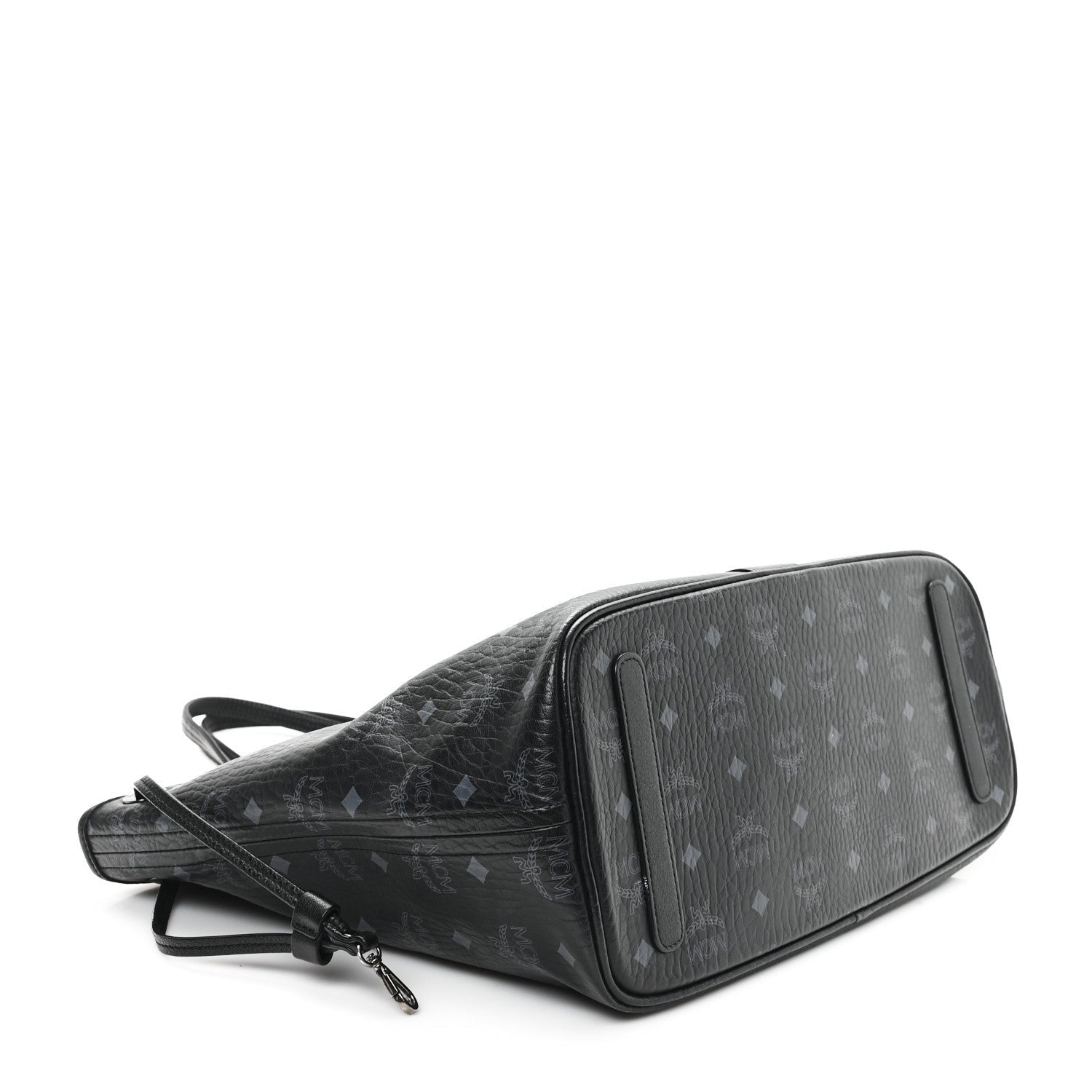 MCM Grained Calfskin Visetos Medium Liz Reversible Shopper Tote Black 5 of 7
