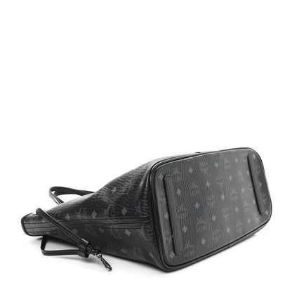 MCM Grained Calfskin Visetos Medium Liz Reversible Shopper Tote Black 5 of 7