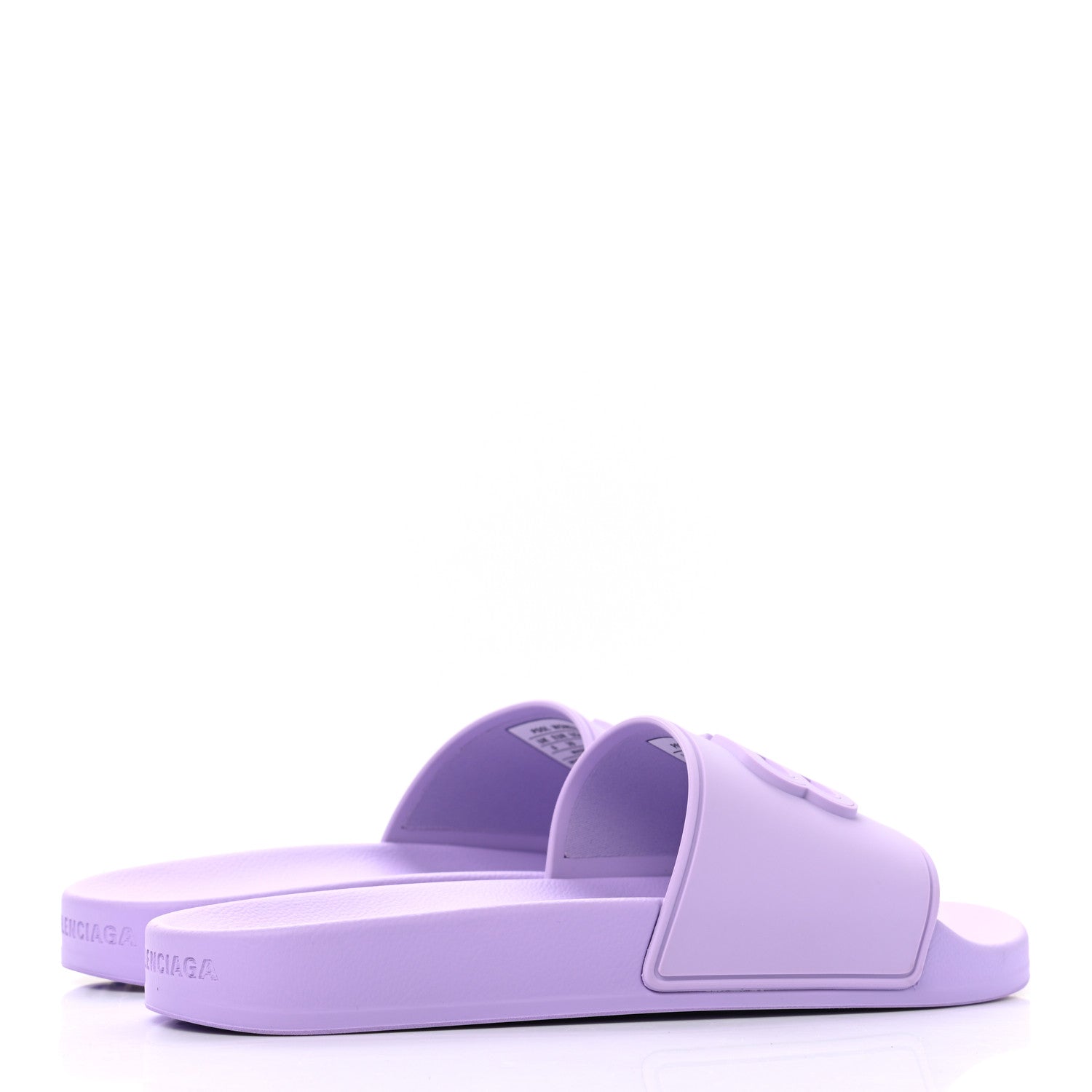Balenciaga Rubber BB Womens Pool Slide Sandals 39 Lilac 4 of 8