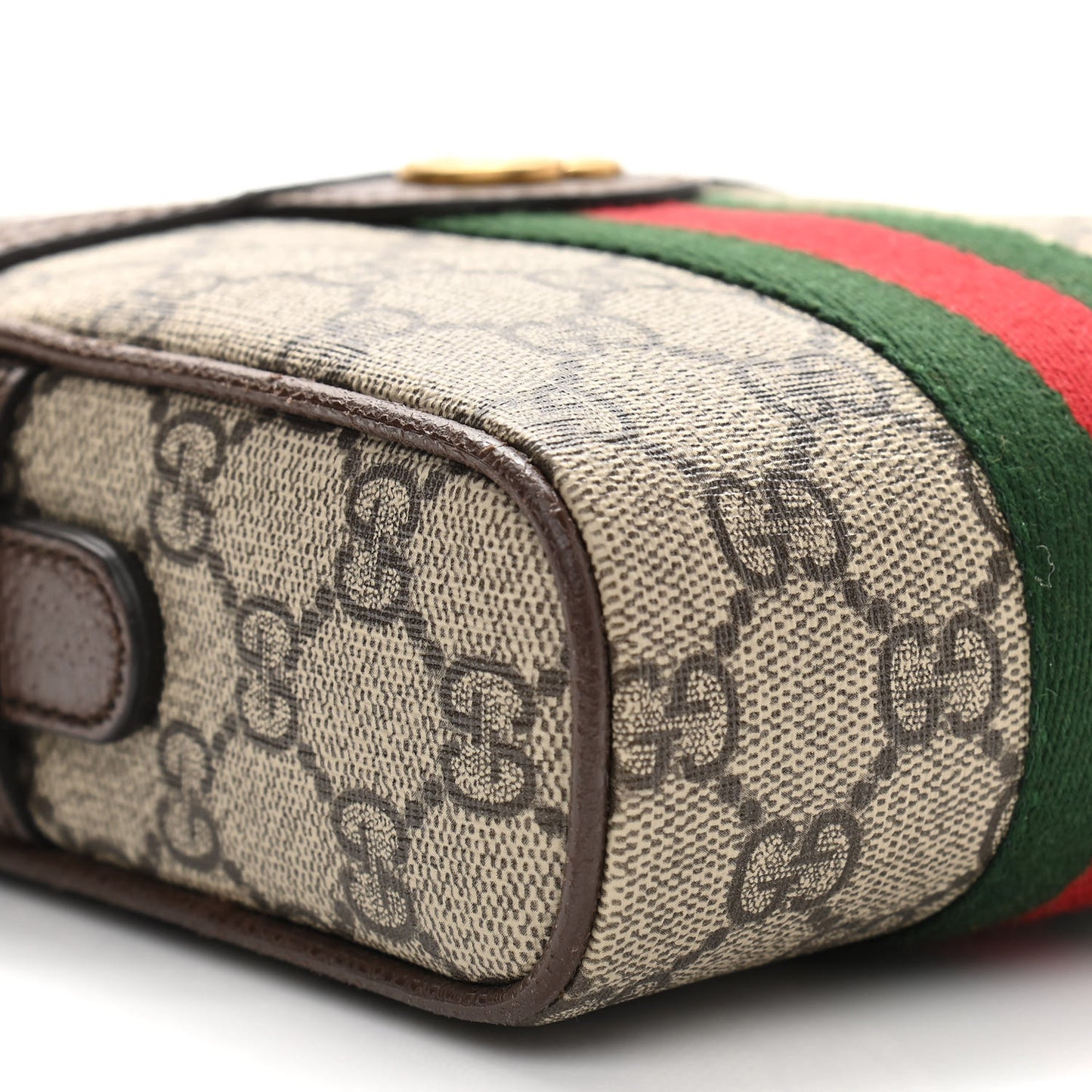 GG Supreme Monogram Web Mini Ophidia Messenger Brown