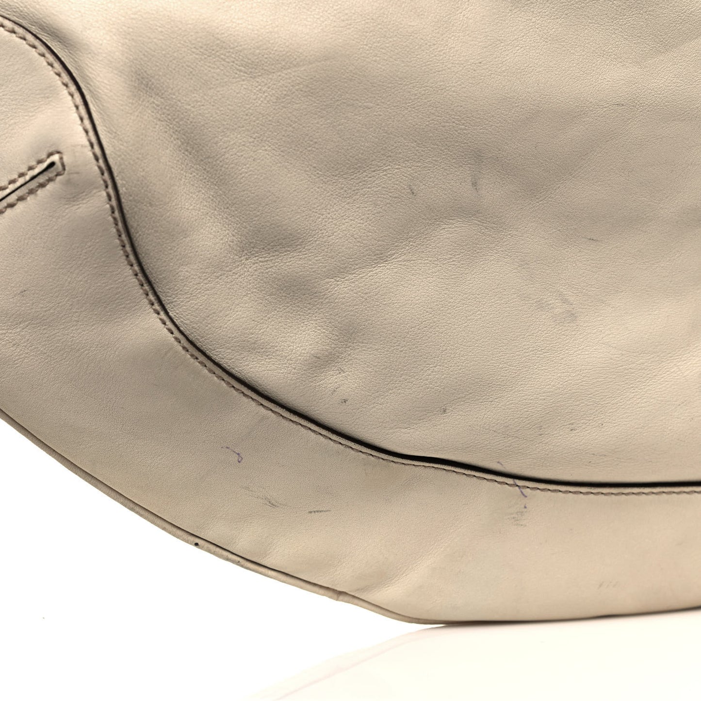 Calfskin Peggy Bamboo Top Handle Hobo Ivory