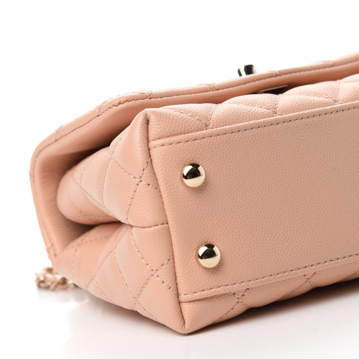 Caviar Quilted Extra Mini Coco Handle Flap Light Pink