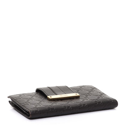 Gucci Guccissima Ladies Web Long Wallet Black 4 of 13