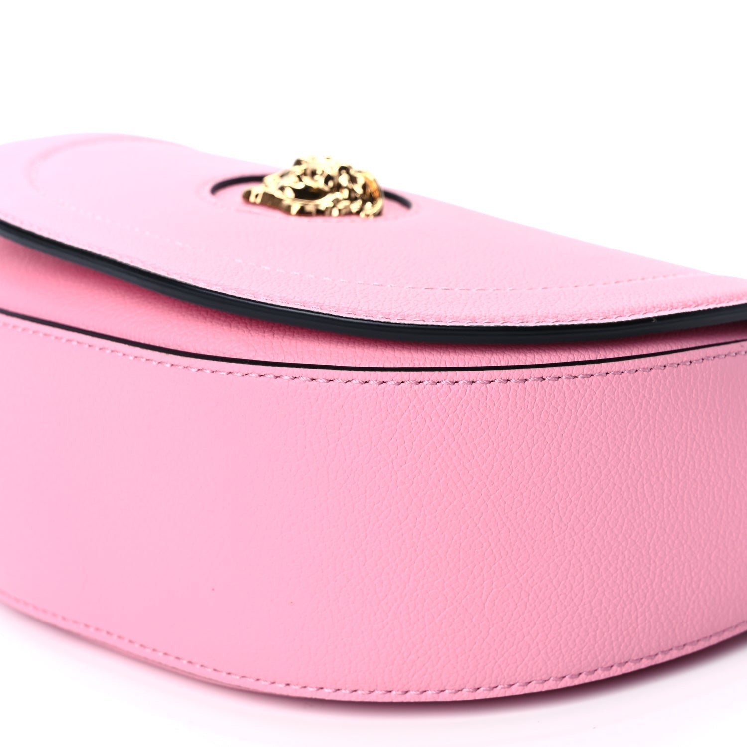 Versace Grained Calfskin La Medusa Small Shoulder Bag Pink 7 of 7