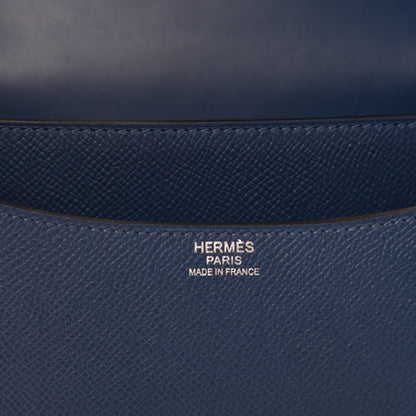Hermes Epsom Enamel Constance 24 Deep Blue 9 of 11