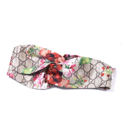 Gucci Silk Monogram Blooms Print Headband Antique Rose 3 of 3