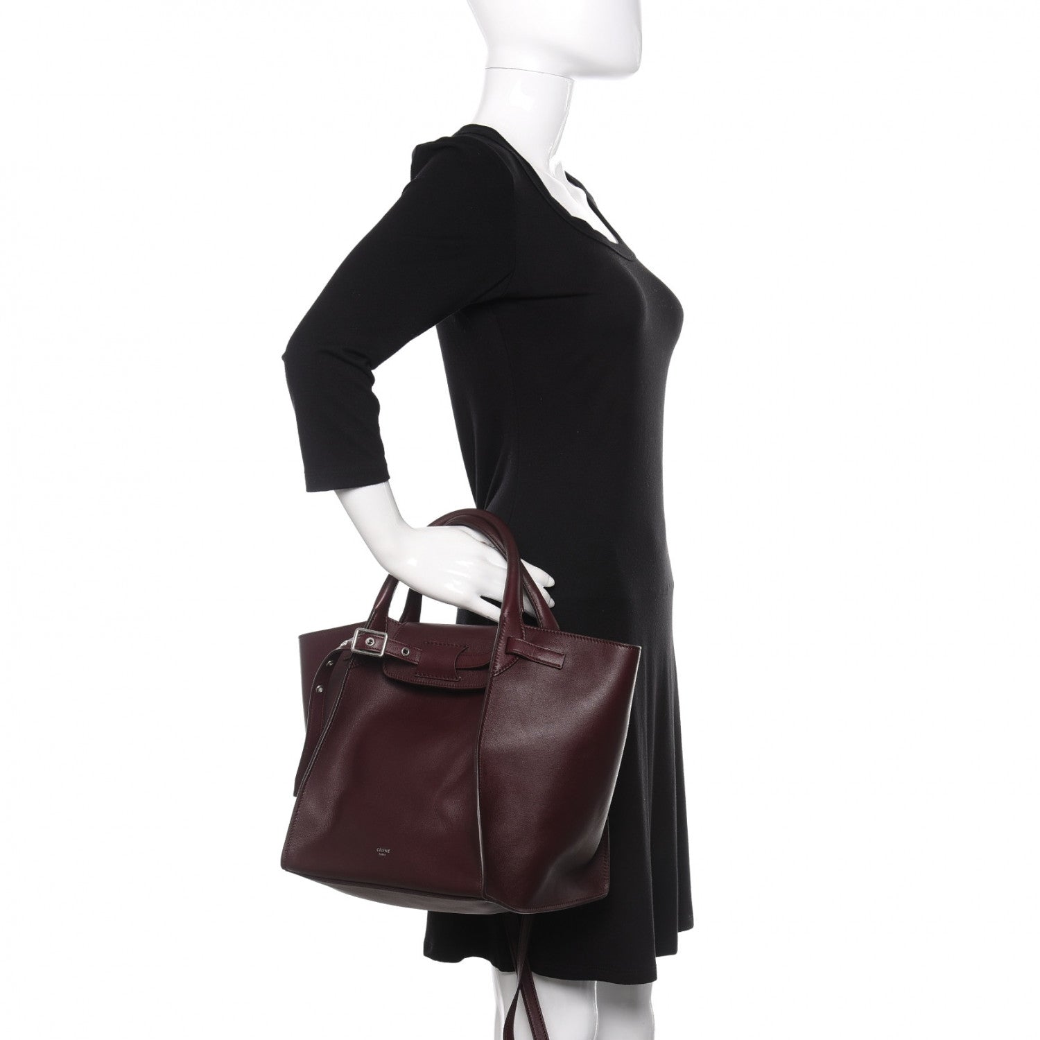 Celine Supple Grained Calfskin Small Big Bag Wine 3 of 10