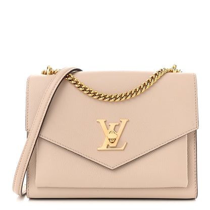 Louis Vuitton Soft Calfskin Mylockme Chain Bag BB Greige 1 of 9