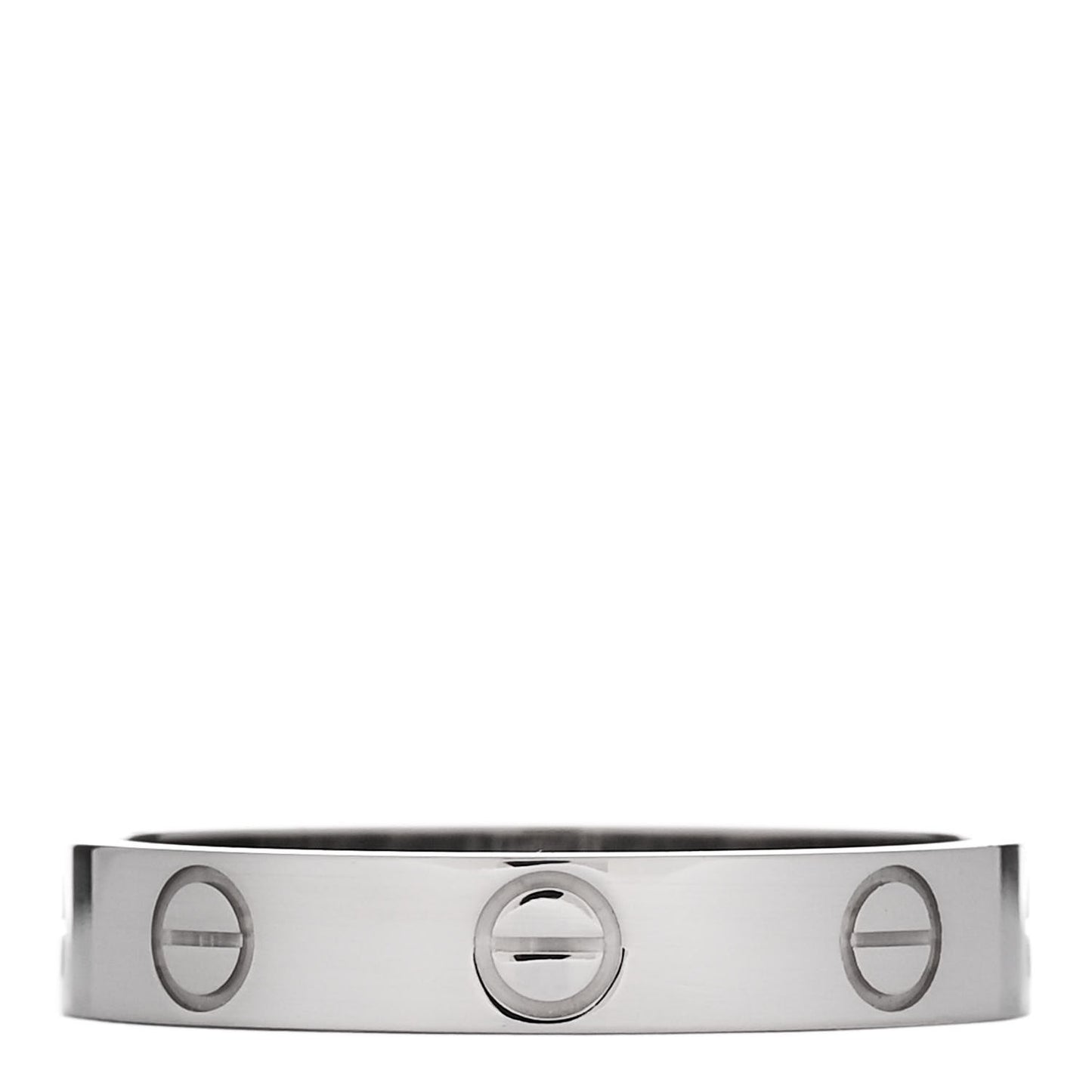 18K White Gold 3.5mm LOVE Wedding Band Ring 55 7.25