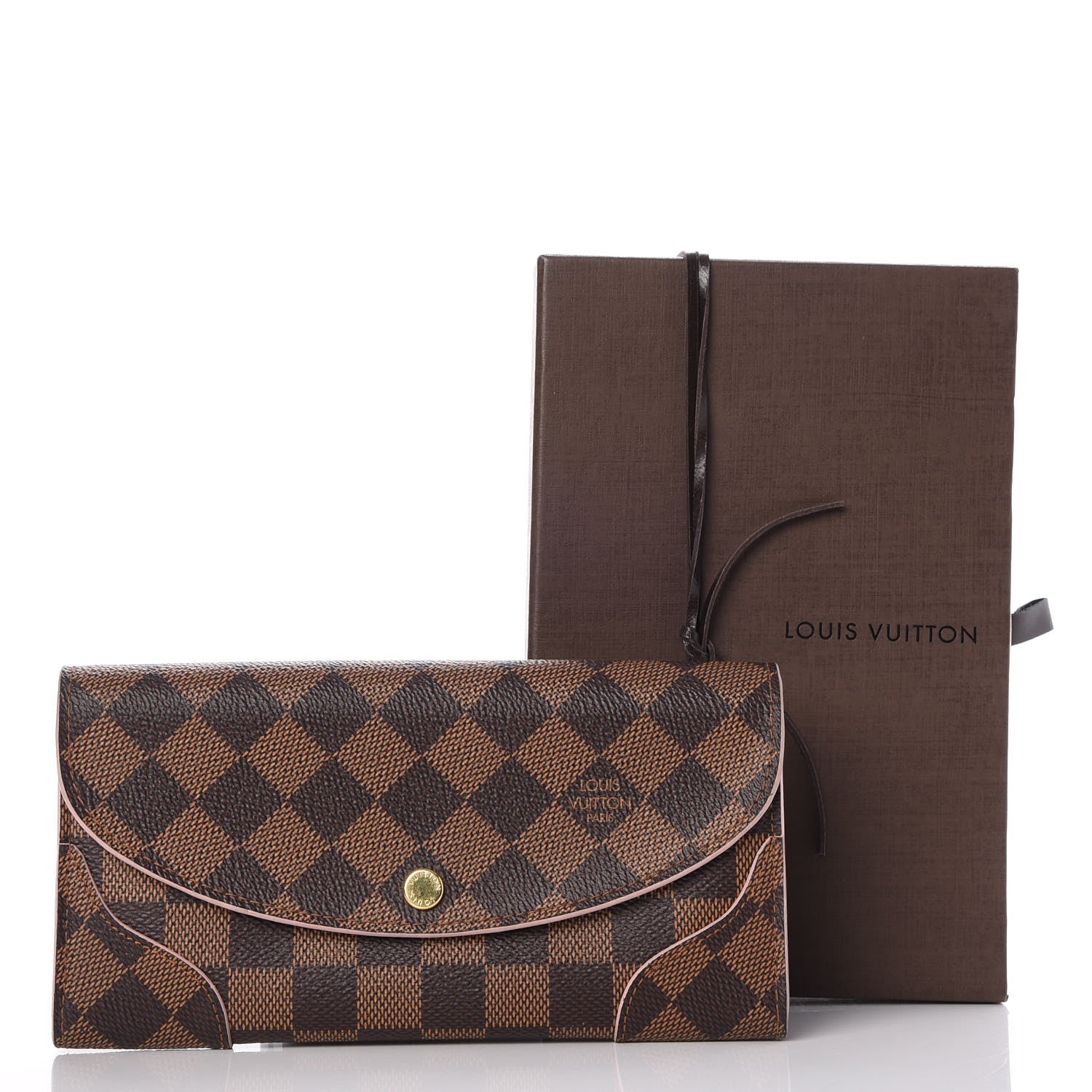 Louis Vuitton Damier Ebene Caissa Wallet Rose Ballerine 11 of 11