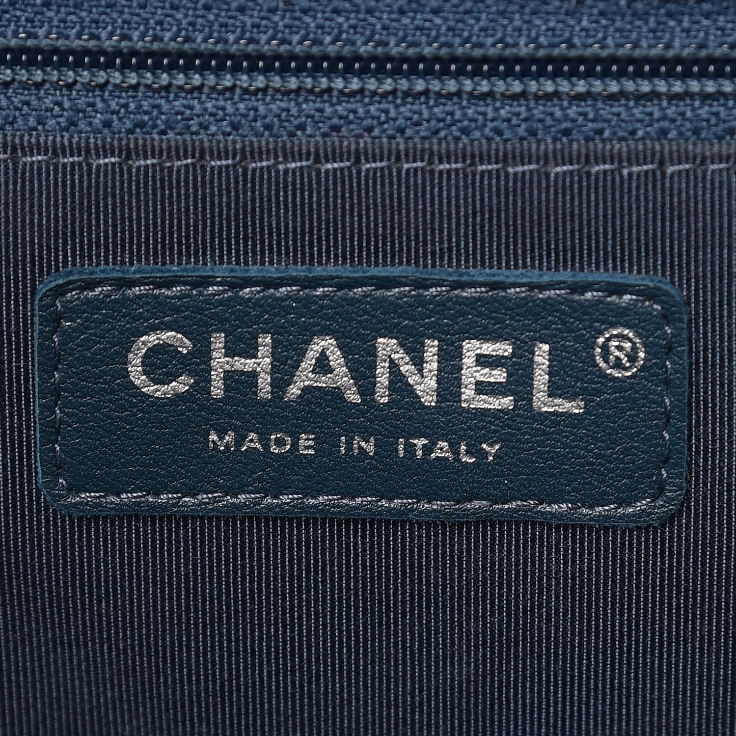 Caviar Quilted Flap Tote Blue