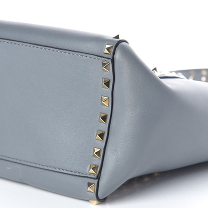 Valentino Garavani Vitello Rockstud Double Handle Tote Grey 11 of 12