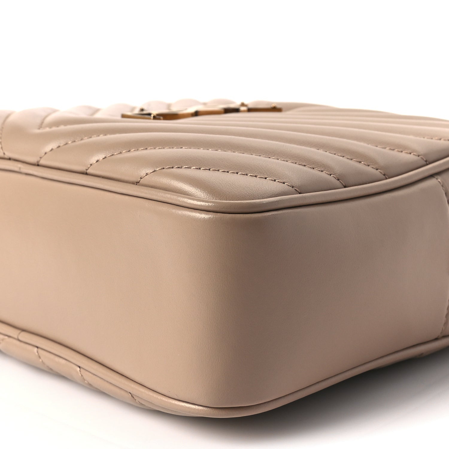 Saint Laurent Calfskin Matelasse Monogram Lou Camera Bag Dark Beige 8 of 9