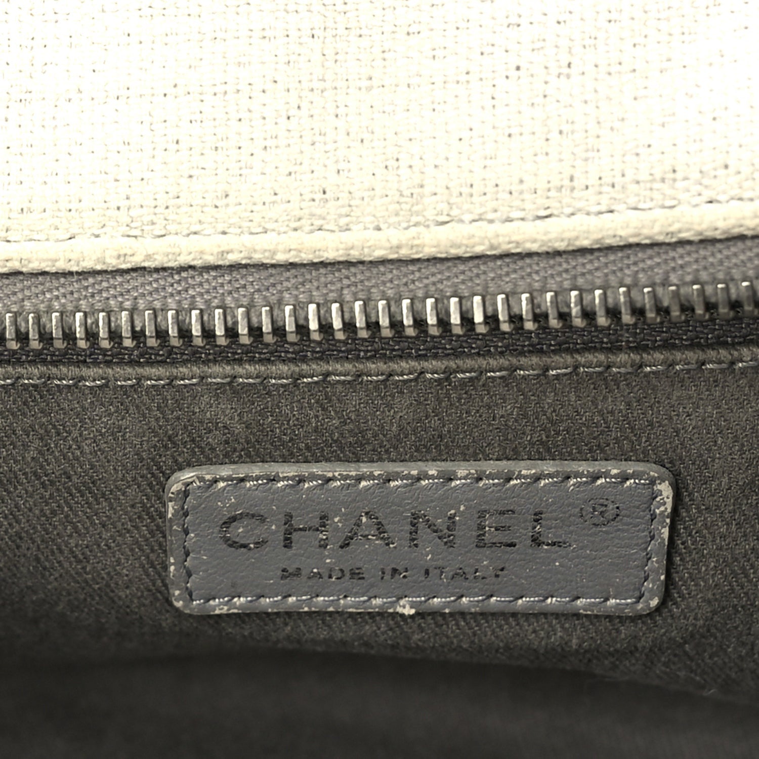 Chanel Canvas Deauville Bowling Bag Ecru Ecru 5 of 9