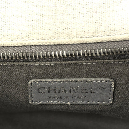 Chanel Canvas Deauville Bowling Bag Ecru Ecru 5 of 9