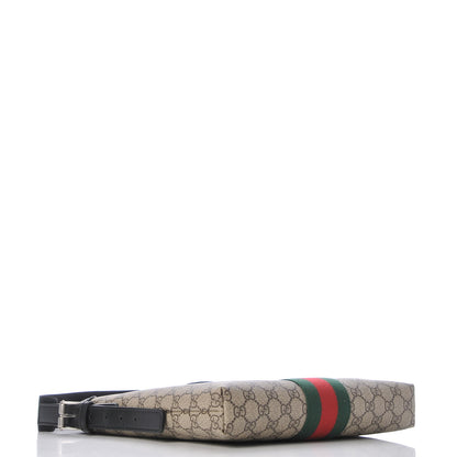 Gucci GG Supreme Monogram Web Messenger Bag Black 4 of 9