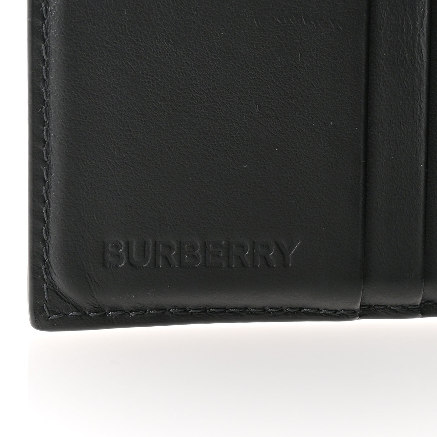 Charcoal Check Calfskin Bi-Fold Wallet