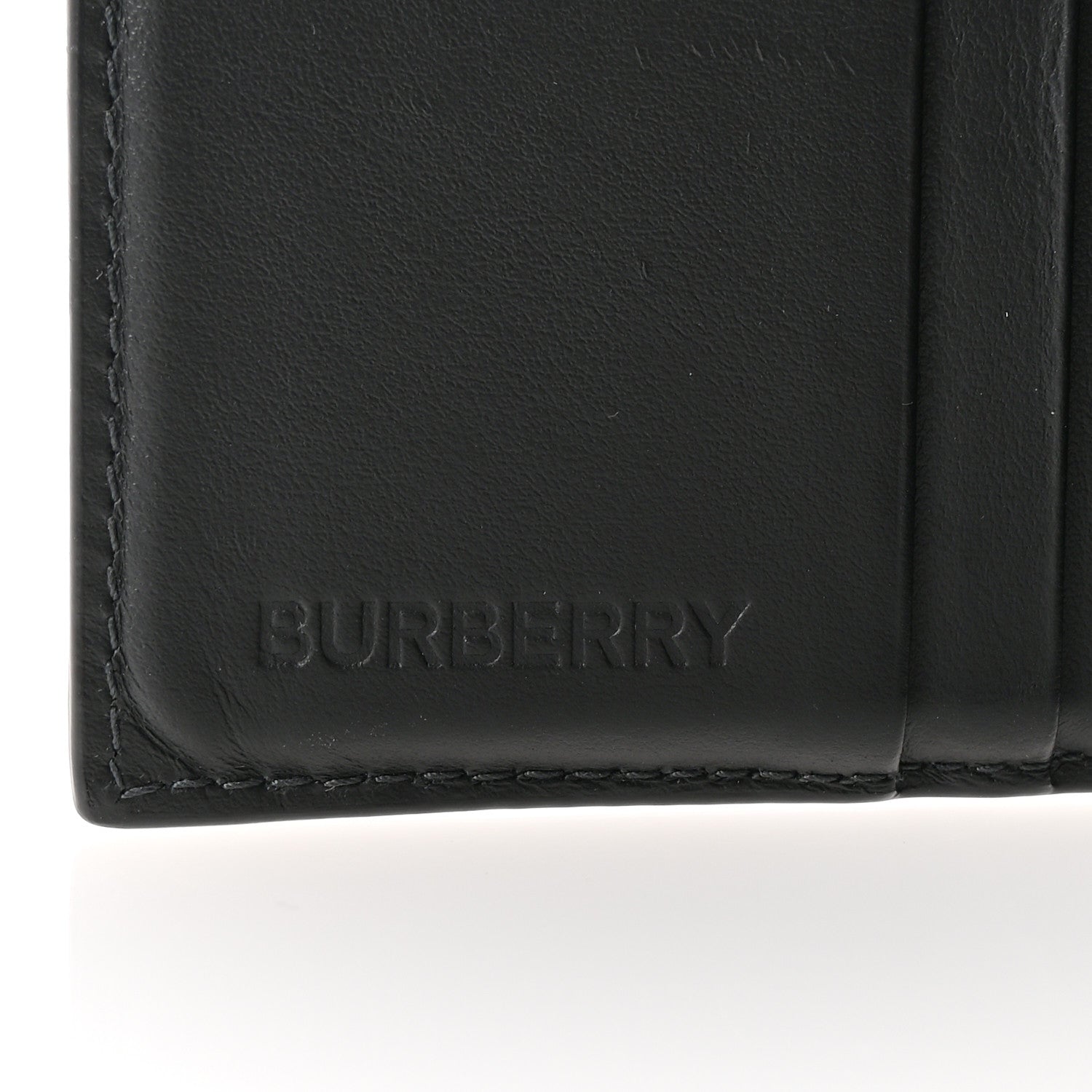 Burberry Charcoal Check Calfskin Bi-Fold Wallet 6 of 8